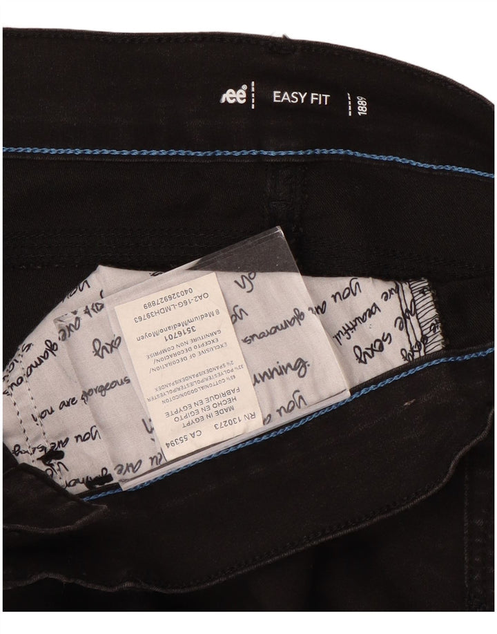 LEE Damen Easy Fit Slim Jeans US 8 Medium W30 L31 Schwarze Baumwolle