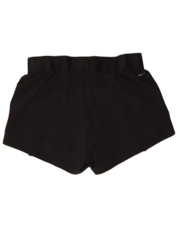 Nike Damen Dri Fit Sport Shorts UK 10 Small Schwarz Polyester
