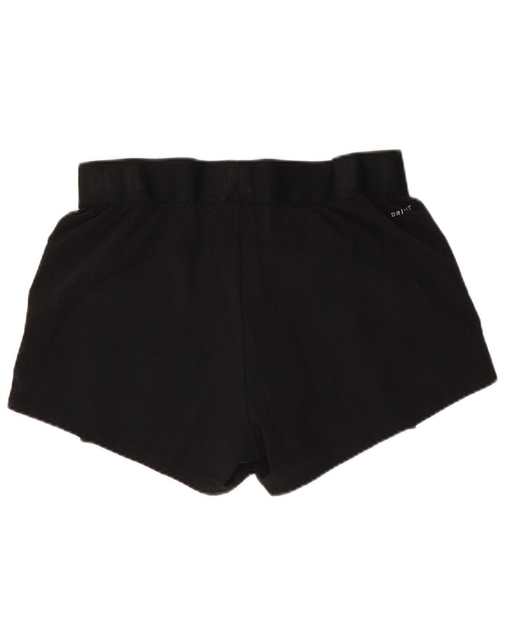Nike Damen Dri Fit Sport Shorts UK 10 Small Schwarz Polyester