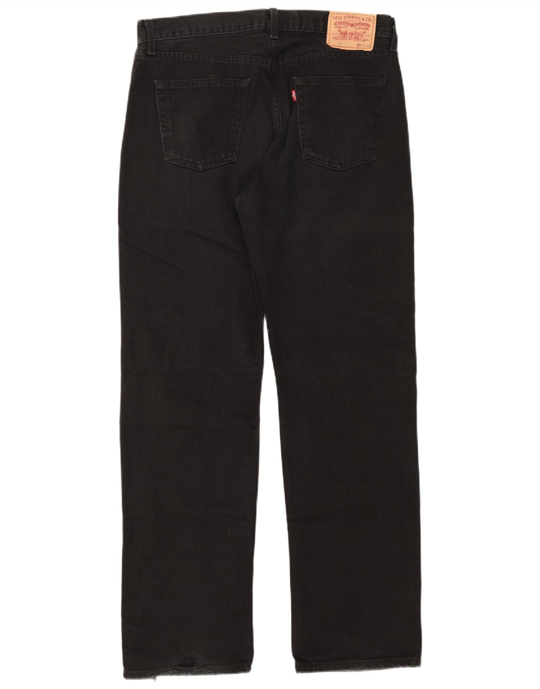 Levi's Herren 751 Straight Jeans W34 L32 Schwarze Baumwolle