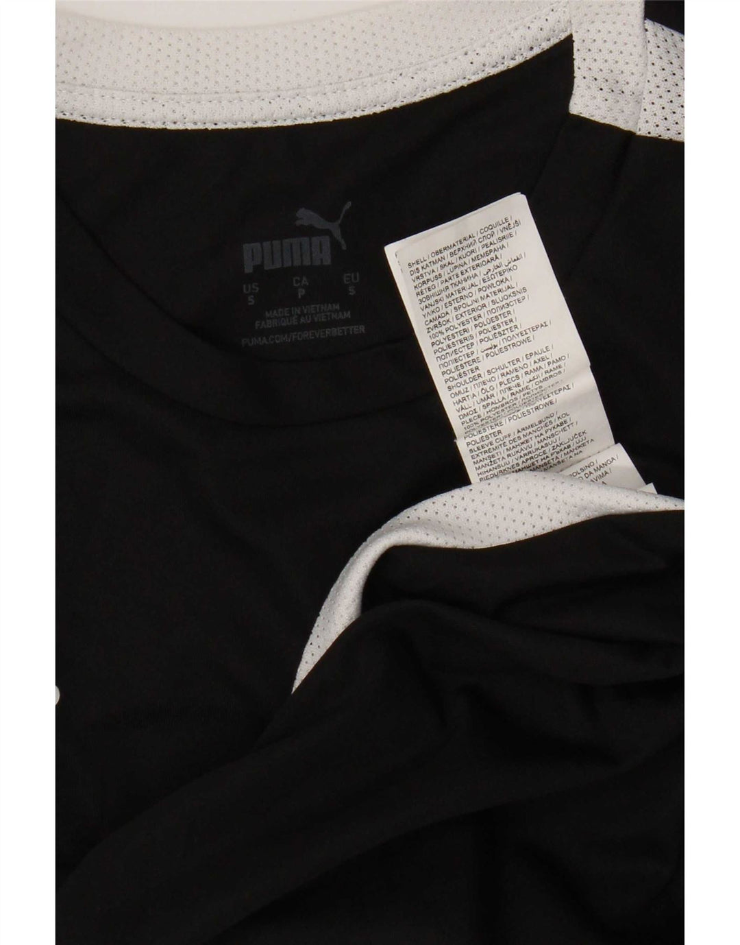 Puma Herren T-Shirt Top Small Schwarz Colourblock Polyester