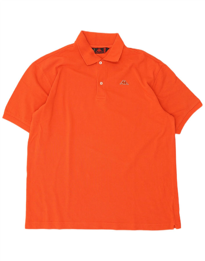 Kappa Herren Poloshirt XL Orange Baumwolle