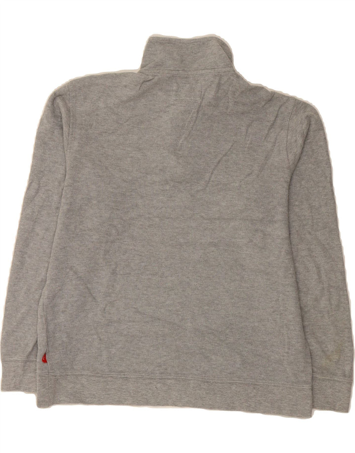 IZOD Mens Zip Neck Sweatshirt Jumper Small Grey Cotton Vintage Izod and Second-Hand Izod from Messina Hembry 