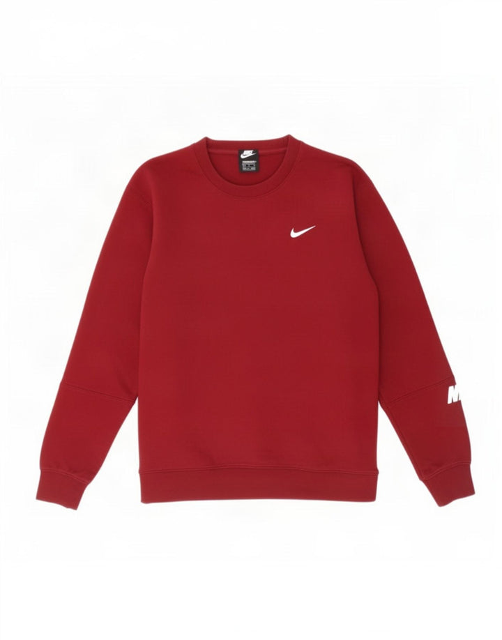 Nike Herren-Sweatshirt mit Grafik, mittelgroß, Burgunderrot, Farbblock