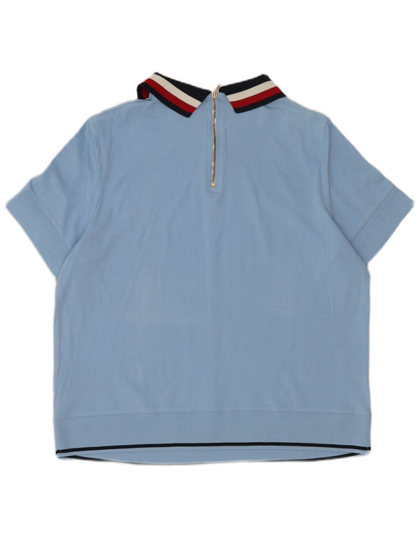Tommy Hilfiger Damen Poloshirt UK 18 XL blau gestreift Baumwolle