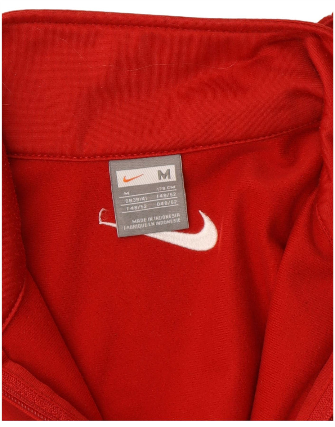 Nike Herren-Trainingsanzug-Top-Jacke, Mittelrot, Farbblock