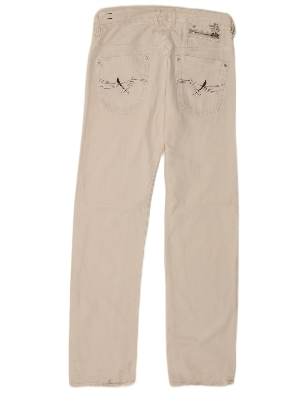 Diesel Herren Onijo Straight Jeans W29 L34 Weiße Baumwolle