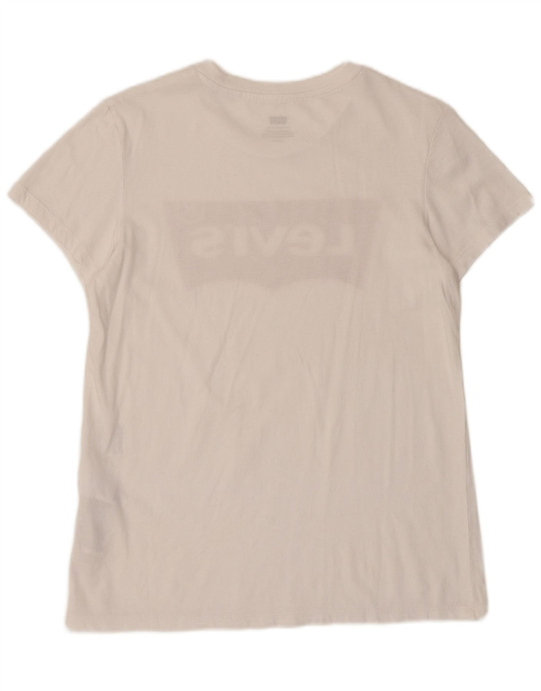 LEVI'S Damen-T-Shirt mit Grafik, UK 10, Größe S, weiße Baumwolle