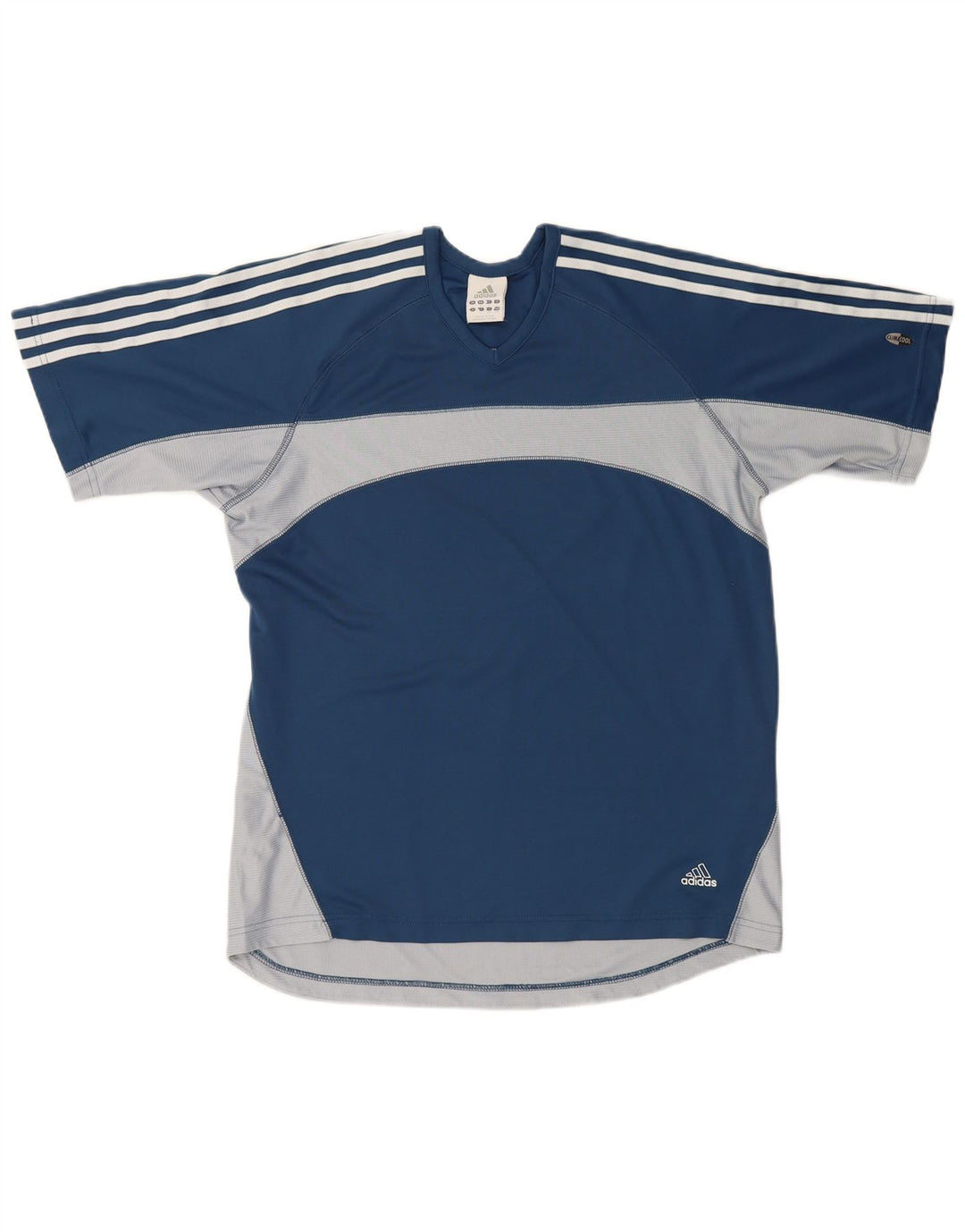 Adidas Herren Climacool T-Shirt Top Large Marineblau Colourblock Polyester
