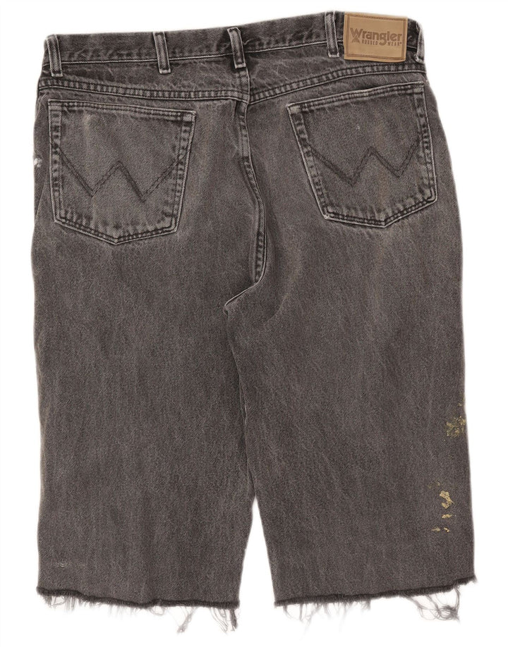 WRANGLER Herren Jeansshorts W38 XL Graue Baumwolle