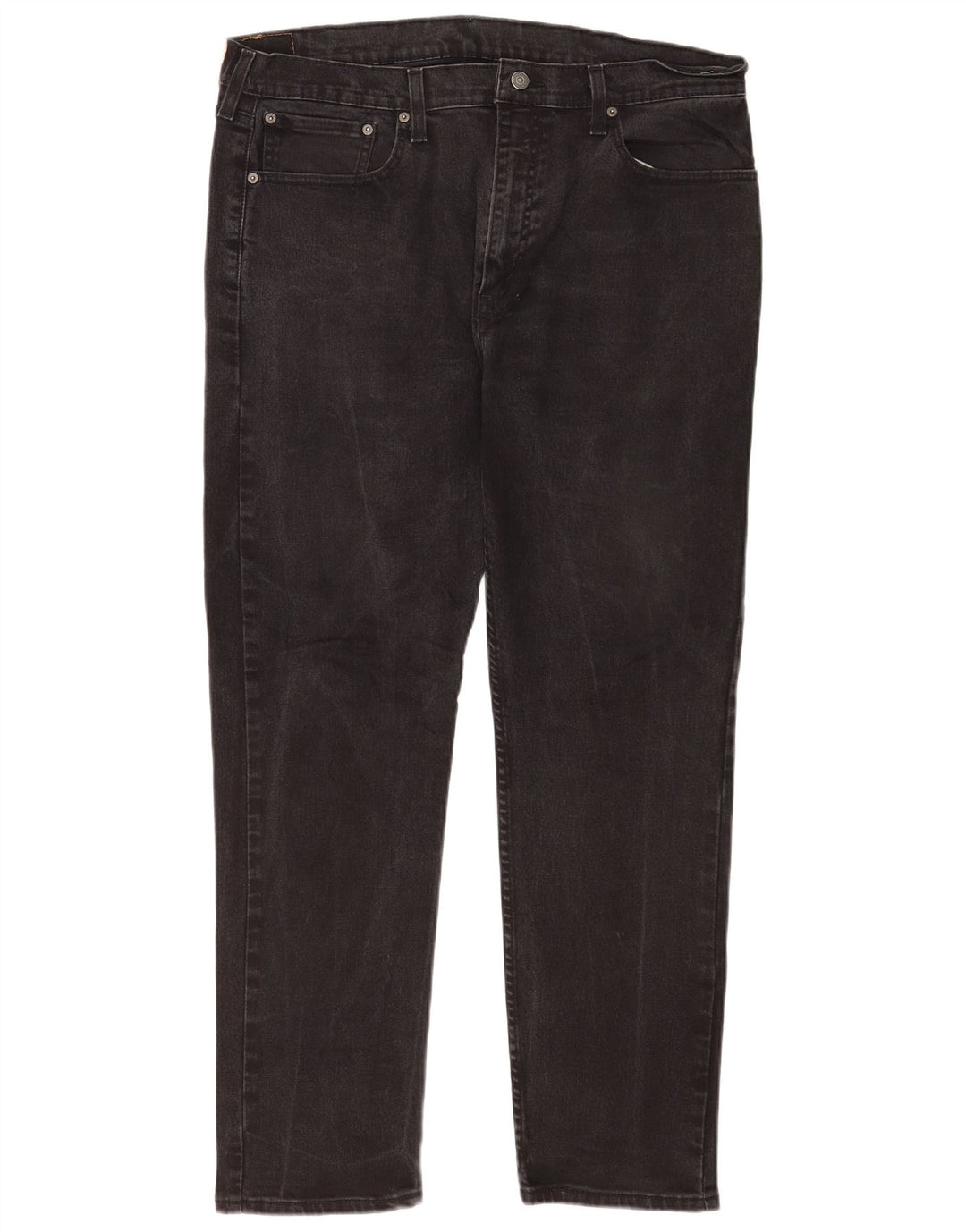Levi's Herren 502 Tapered Jeans W38 L32 Schwarze Baumwolle