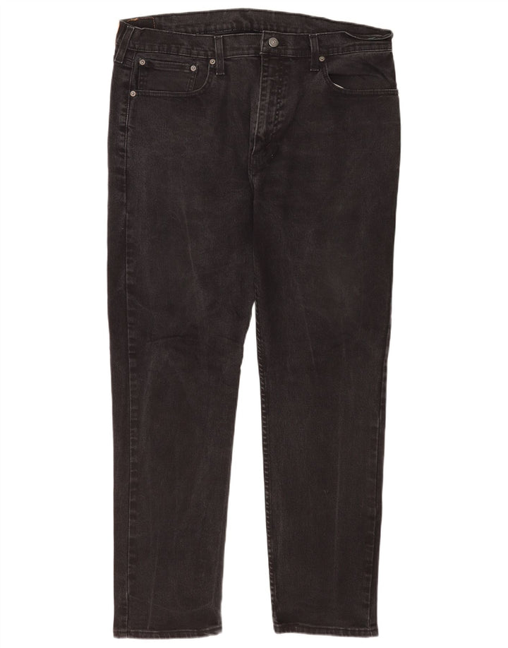Levi's Herren 502 Tapered Jeans W38 L32 Schwarze Baumwolle