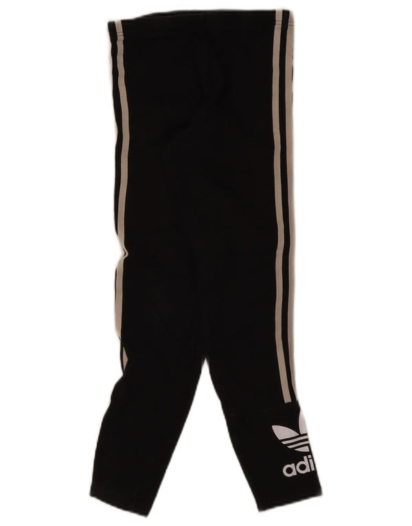 Adidas Leggings mit Grafik für Mädchen, 10–11 Jahre, schwarze Baumwolle