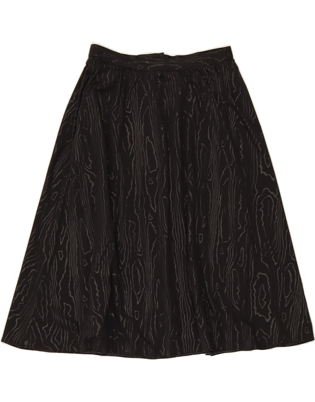 VINTAGE Womens Abstract Pattern Flared Skirt IT 44 Medium W30  Black Vintage Vintage and Second-Hand Vintage from Messina Hembry 