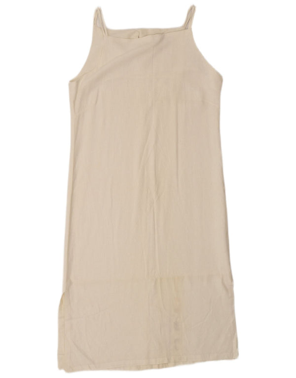 Vintage Damen Sonnenkleid UK 18 XL Off White Baumwolle