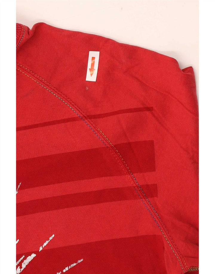 Jack & Jones Herren-Oberteil mit Grafik, langärmelig, groß, aus roter Baumwolle