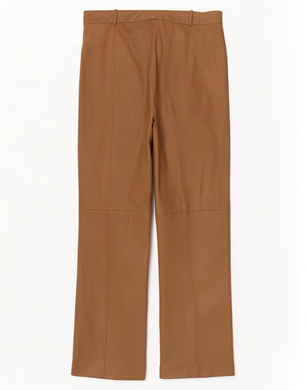 Conbipel Damen Bootcut-Lederhose IT 46 Large W34 L32 Beige