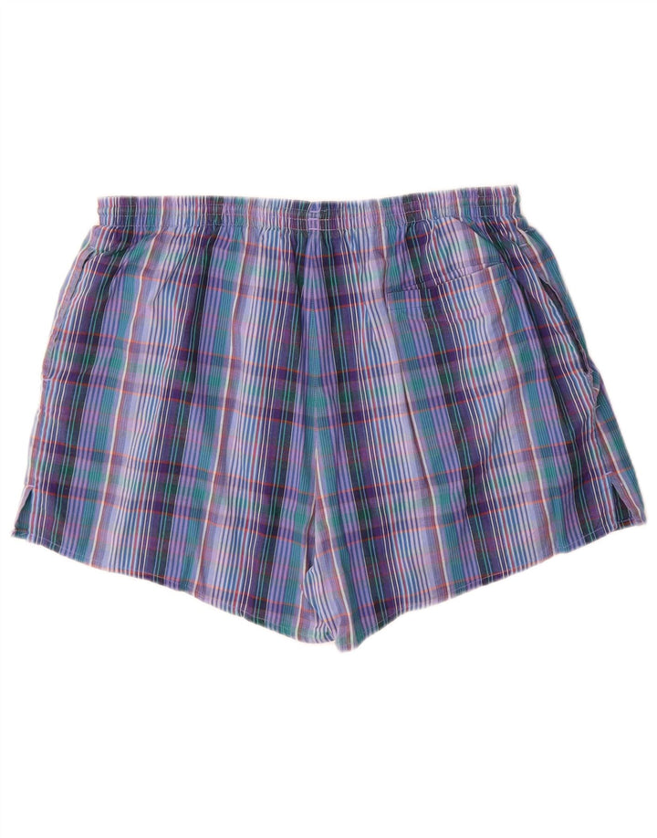 ADIDAS Herren-Badeshorts, groß, blau kariert, Baumwolle