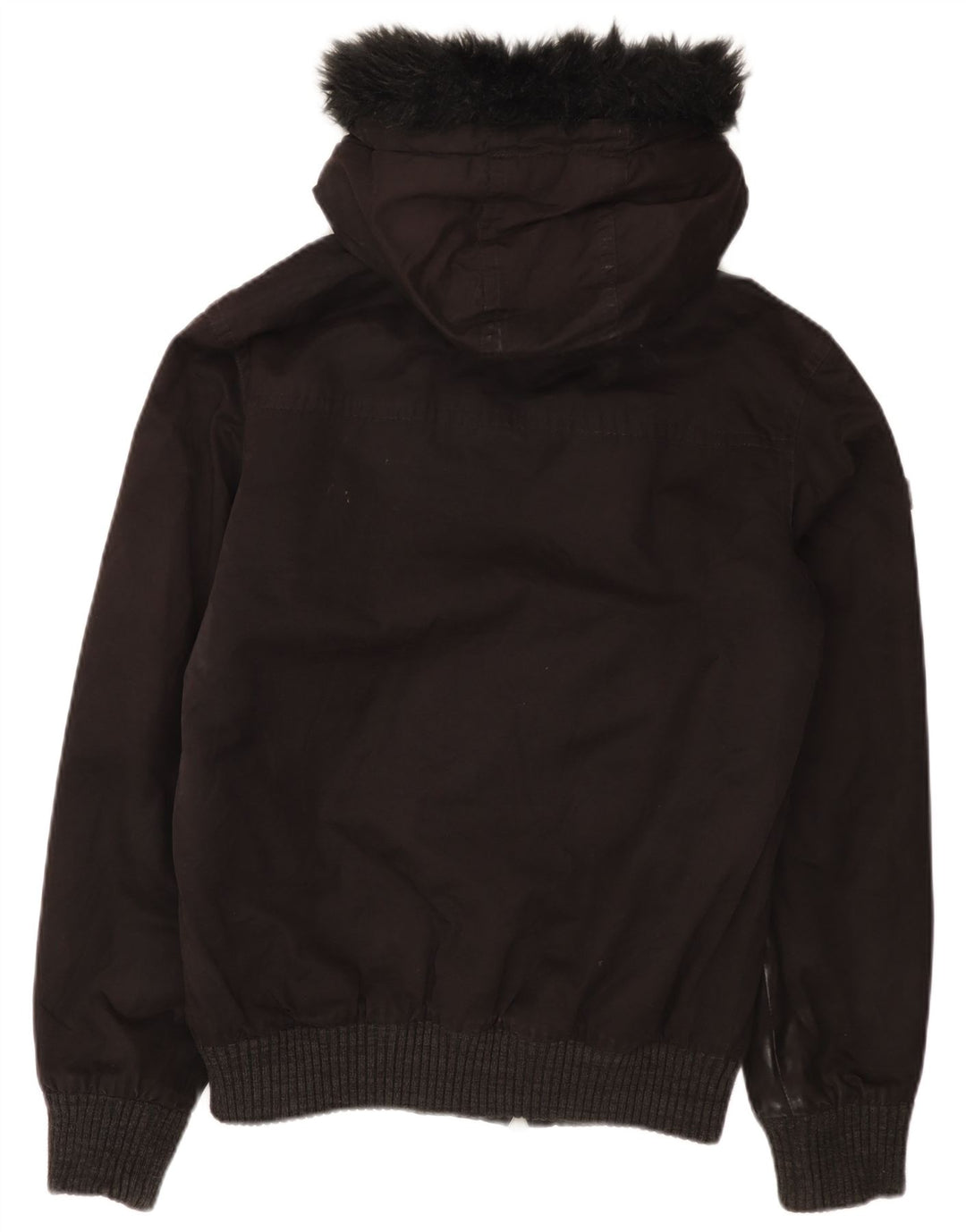 Superdry Herren-Bomberjacke mit Kapuze, UK 38, mittelschwarz