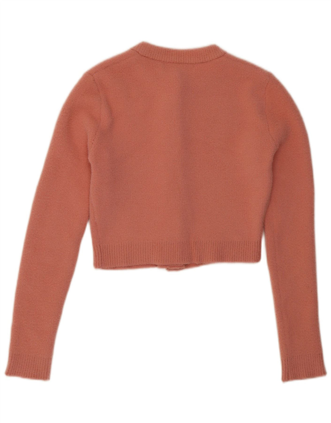 Zara Damen Crop Cardigan Pullover UK 10 Small Pink