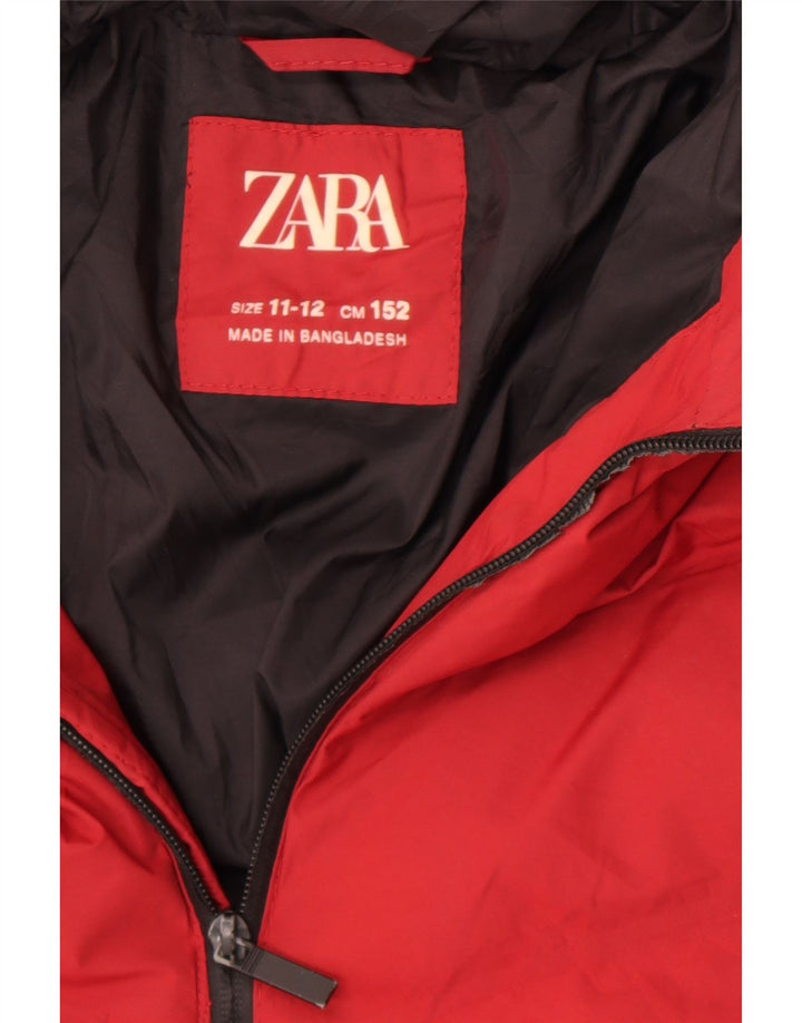 Wattierte Jacke mit Kapuze von Zara für Jungen, 11–12 Jahre, Rot