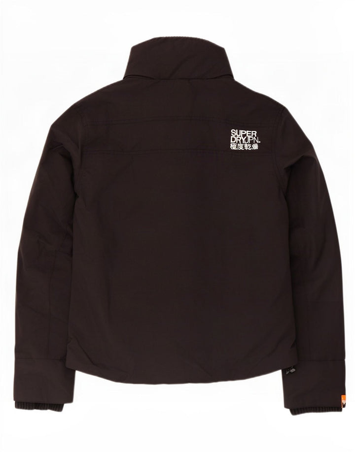 Superdry Damen Regenjacke UK 18 XL Schwarz Nylon