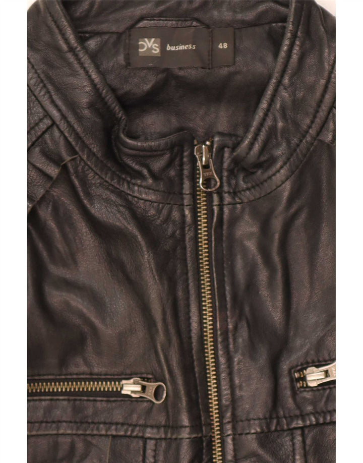 BVS Damen Leder Bikerjacke EU 48 2XL Schwarz