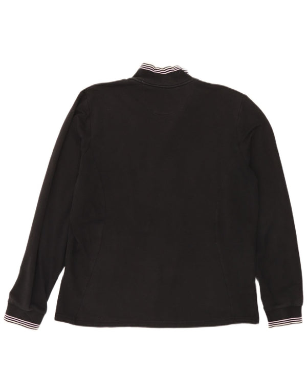 Lotto Damen-Trainingsanzug, Top-Jacke, UK 18, XL, schwarze Baumwolle