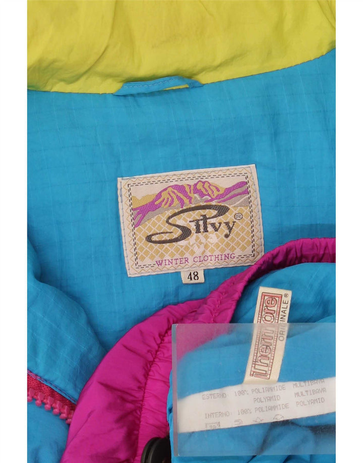 Silvy Herren-Skijacke mit lockerer Passform, IT 48, mittelgroß, mehrfarbig, Farbblock