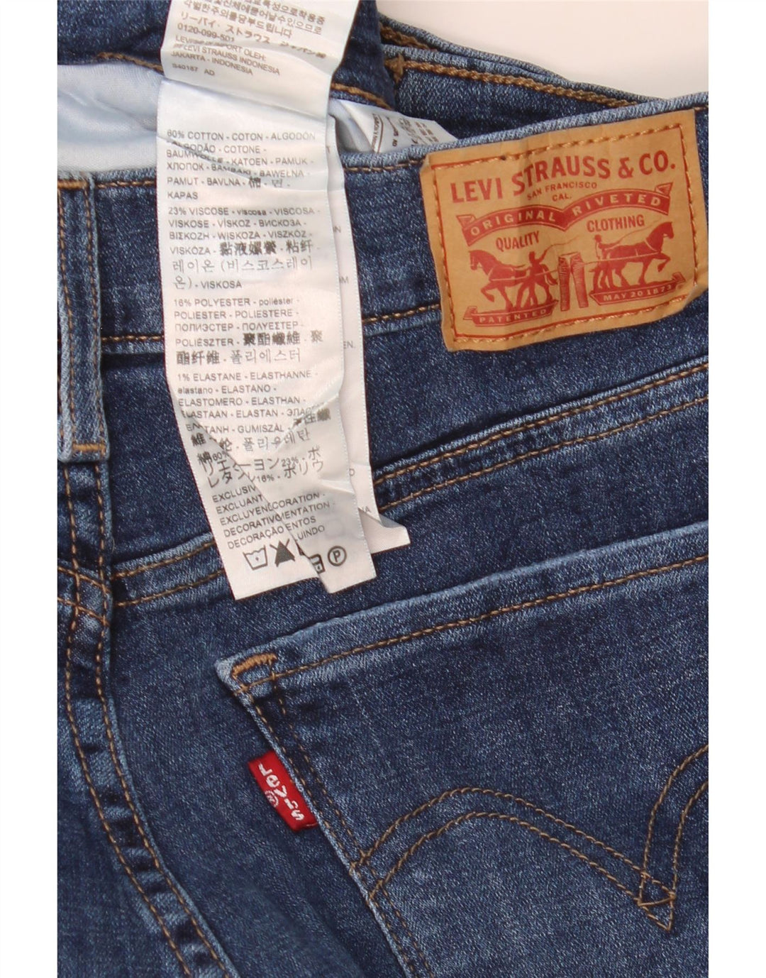 Levi's Damen Classic Straight Jeans US 6 Medium W28 L30 Blaue Baumwolle