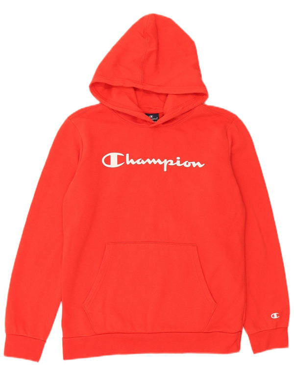 Champion Mädchen-Kapuzenpullover mit Grafik, 13–14 Jahre, XL, rote Baumwolle