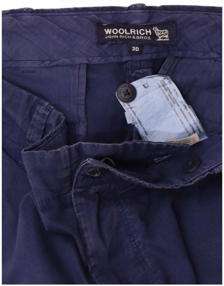 Woolrich Herren-Chinoshorts W30, mittelmarineblaue Baumwolle