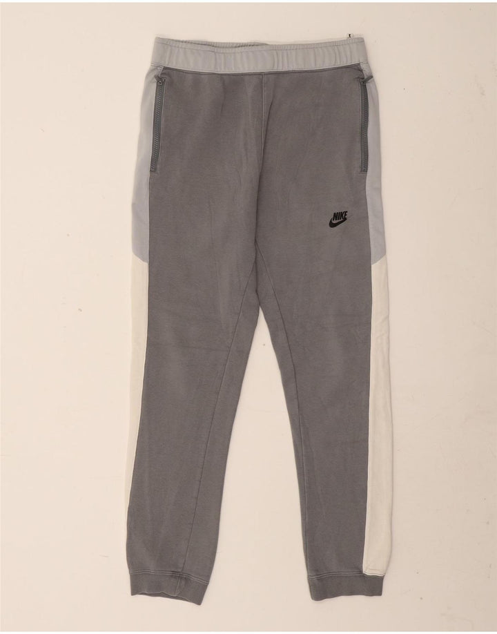 Nike Herren-Trainingshose und Jogger, mittelgraue Colourblock-Baumwolle