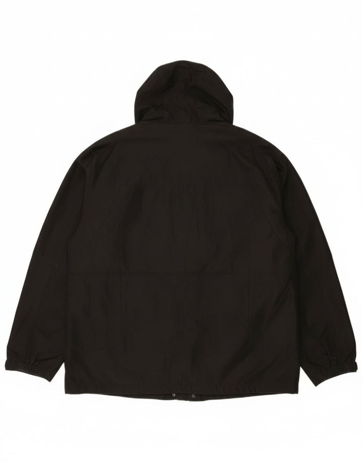 Calvin Klein Herren-Windbreakerjacke mit Kapuze, UK 40, Größe L, Schwarz, Polyester