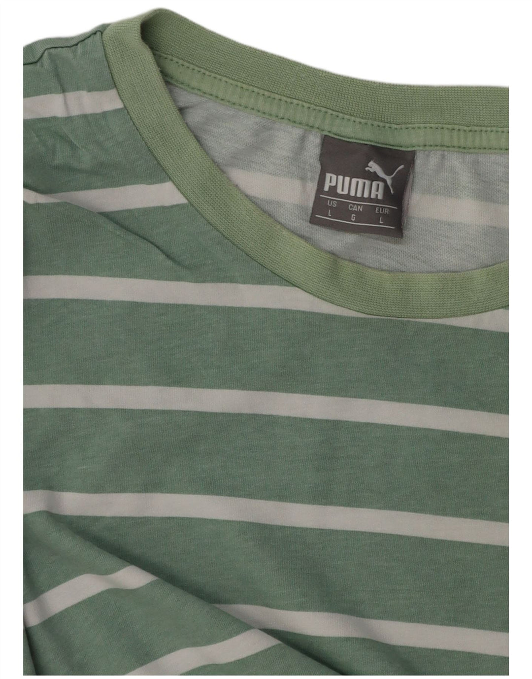 PUMA Herren T-Shirt Top Large Grün gestreift