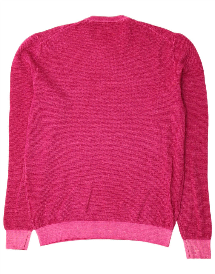 Sun68 Herren-Pullover mit Rundhalsausschnitt, groß, rosa Wolle