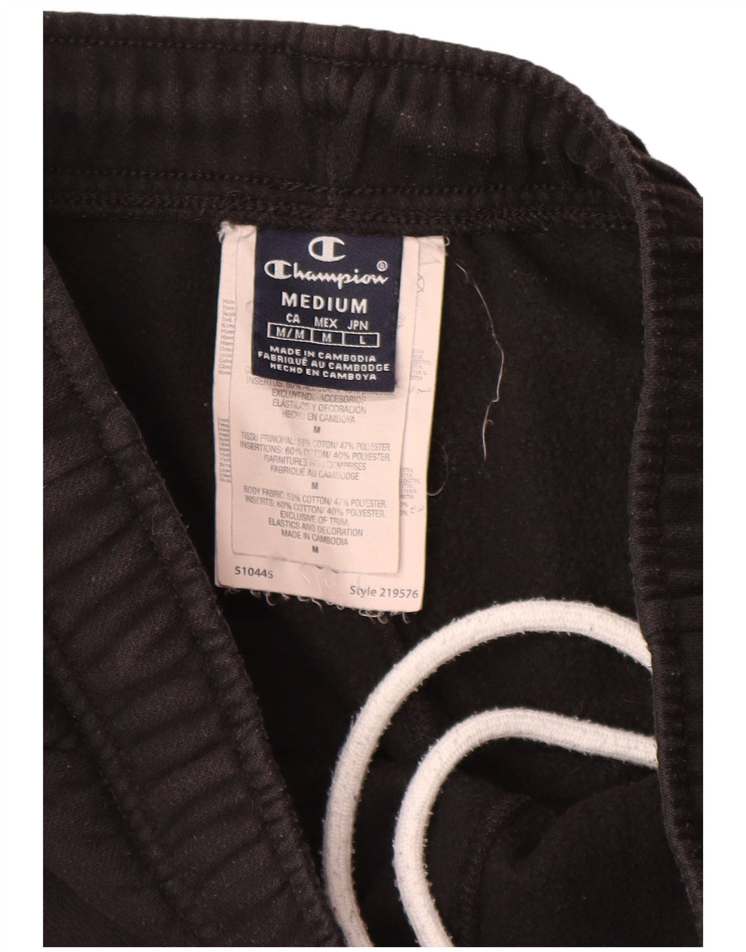 Champion Herren-Sportshorts aus mittelschwerer schwarzer Baumwolle