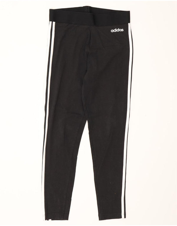 Adidas Damen Leggings UK 12/14 Mittelschwarze Baumwolle
