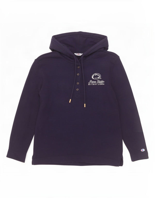 Champion Damen Nittany Lions Graphic Hoodie Pullover UK 10 Small Marineblau