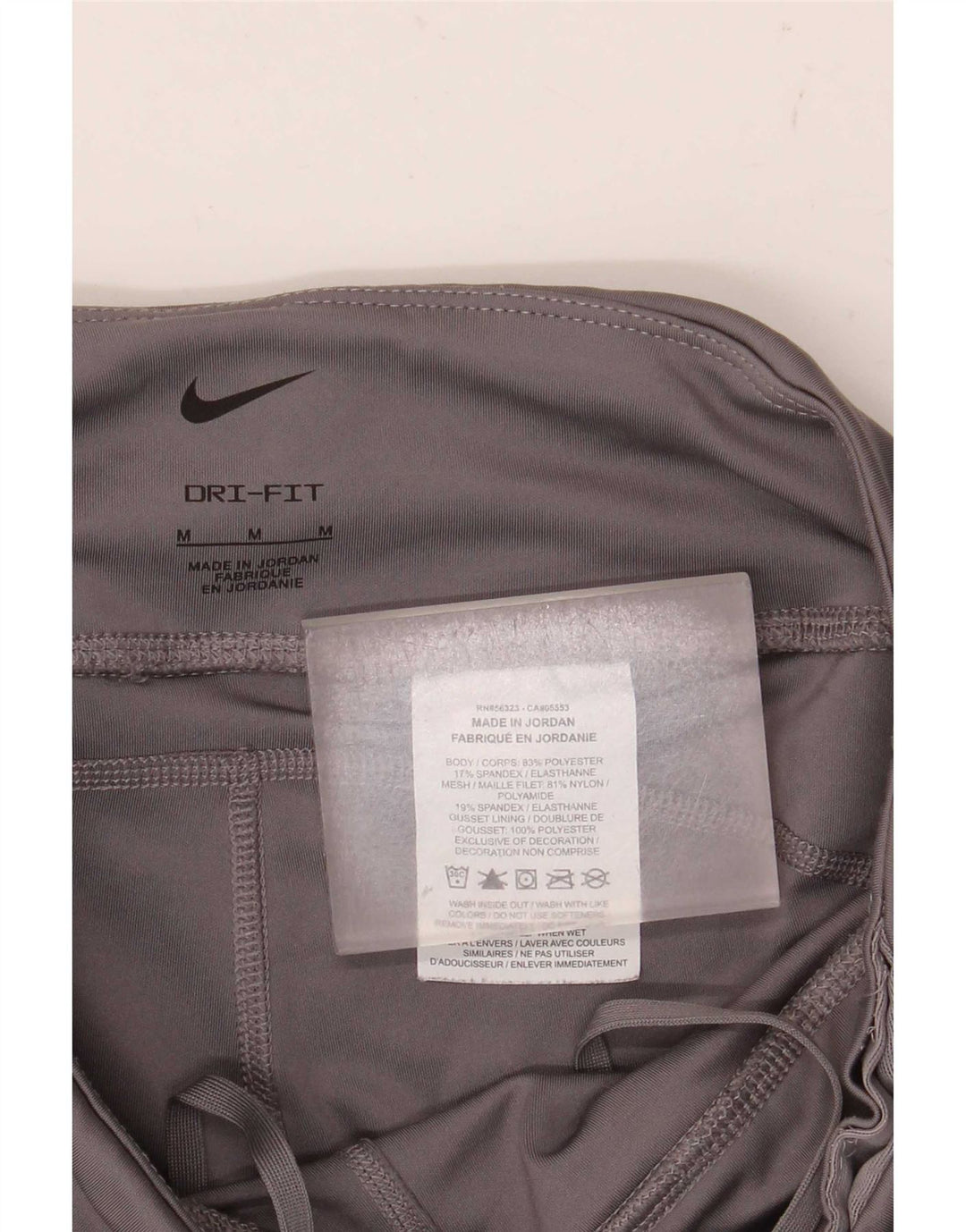 Nike Damen Dri Fit Crop Leggings UK 12 Mittelgraues Polyester