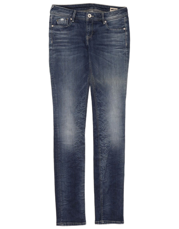 Gas Damen Skinny Jeans W29 L34 Blaue Baumwolle