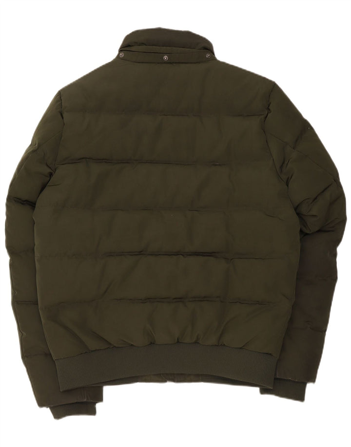 Tommy Hilfiger Herren Wattierte Jacke UK 38 Mittelgrünes Polyester