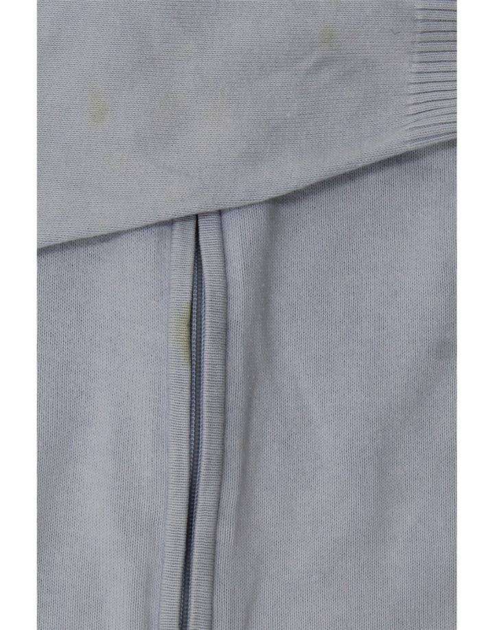 Zara Herren-Strickjacke, groß, aus blauer Baumwolle