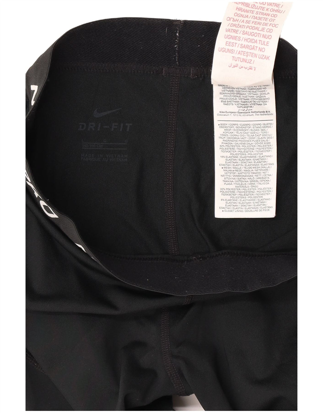 NIKE Dri-Fit-Grafik-Leggings für Mädchen, 12–13 Jahre, Größe L, Schwarz, Polyester