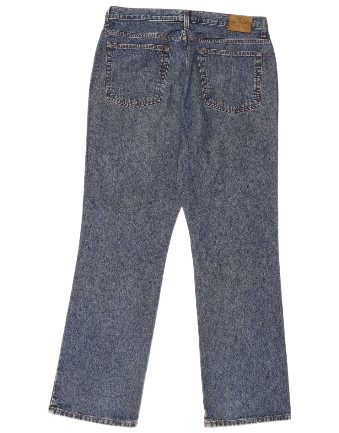 Calvin Klein Herren Straight Jeans W34 L31 Blaue Baumwolle