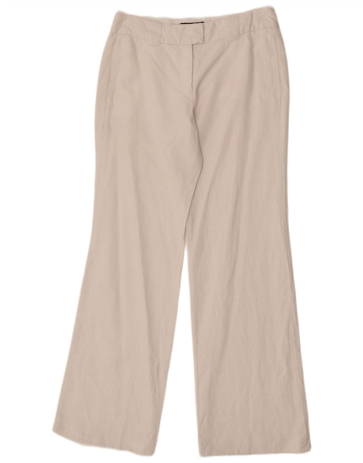 Alberto Aspesi Damen Blaue Bootcut-Anzughose IT 40 Small W27 L31 Weiß