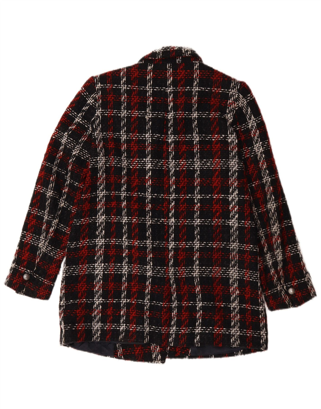Zweireihiger, übergroßer Blazer für Damen von Zara, Gr. 6, XS, rot kariert