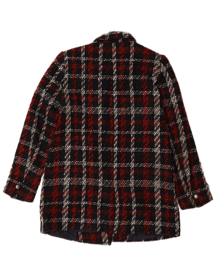 Zweireihiger, übergroßer Blazer für Damen von Zara, Gr. 6, XS, rot kariert