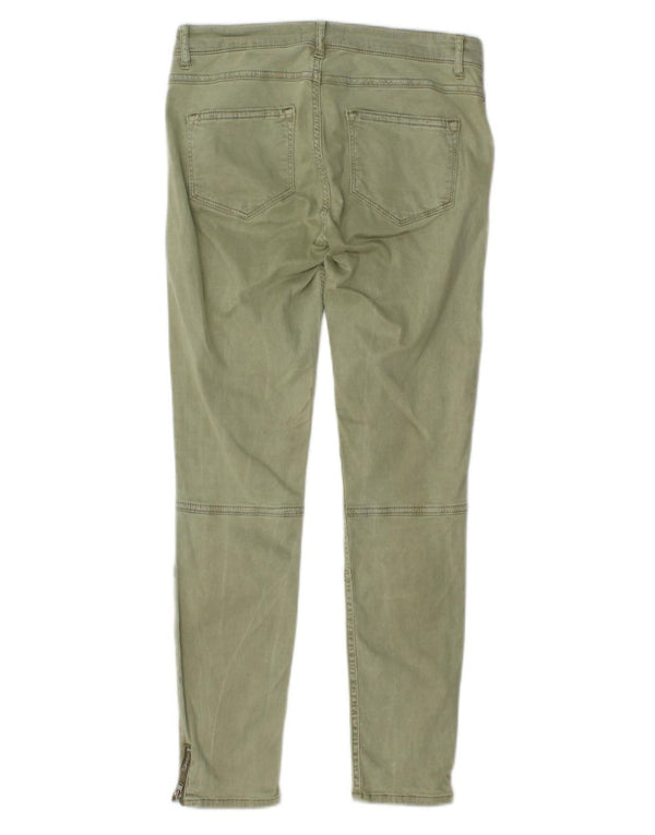 Zara Damen Skinny Jeans EU 36 XS W26 L27 Khaki Lyocell