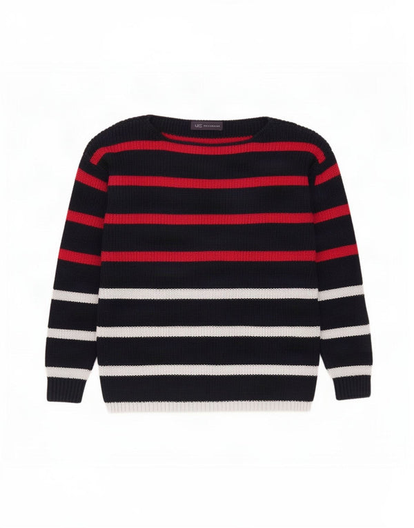 Marks & Spencer Damen-Pullover mit U-Boot-Ausschnitt, Gr. 14, mittelmehrfarbig